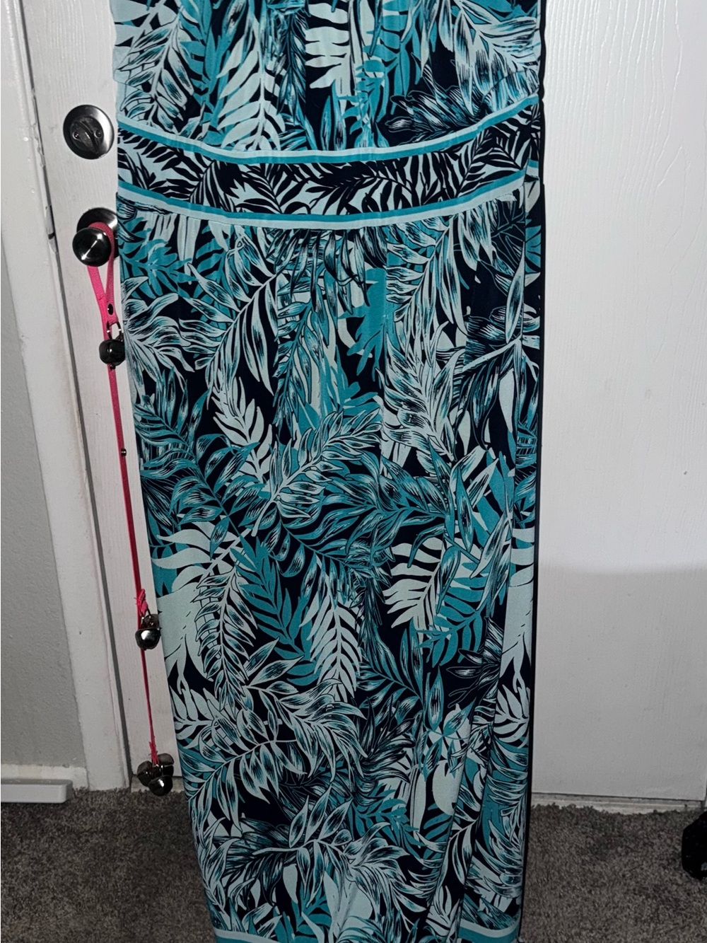 Roz & Ali Blue Tropical Print Maxi Dress - Picture 2 of 4